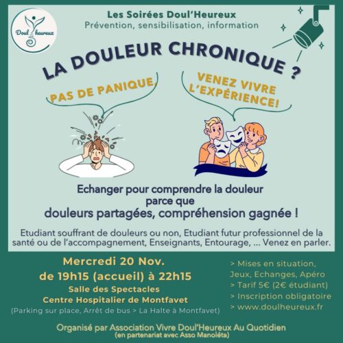 Soirée théâtre de l'association "Vivre doul'heureux au quotidien" le 20 novembre