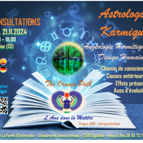 Gregory Jung, astrologue karmique au salon re-naissance, en consultations et ateliers